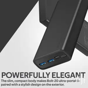 Promate Bolt-20 Compact Smart Charging Power Bank+USB Output