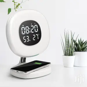 Promate Aurarise Clock,6 Color LED+Wireless Charging Station