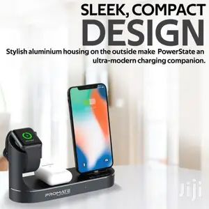 Promate Powerstate All-In-1 Wireless Charging Dock(Black)