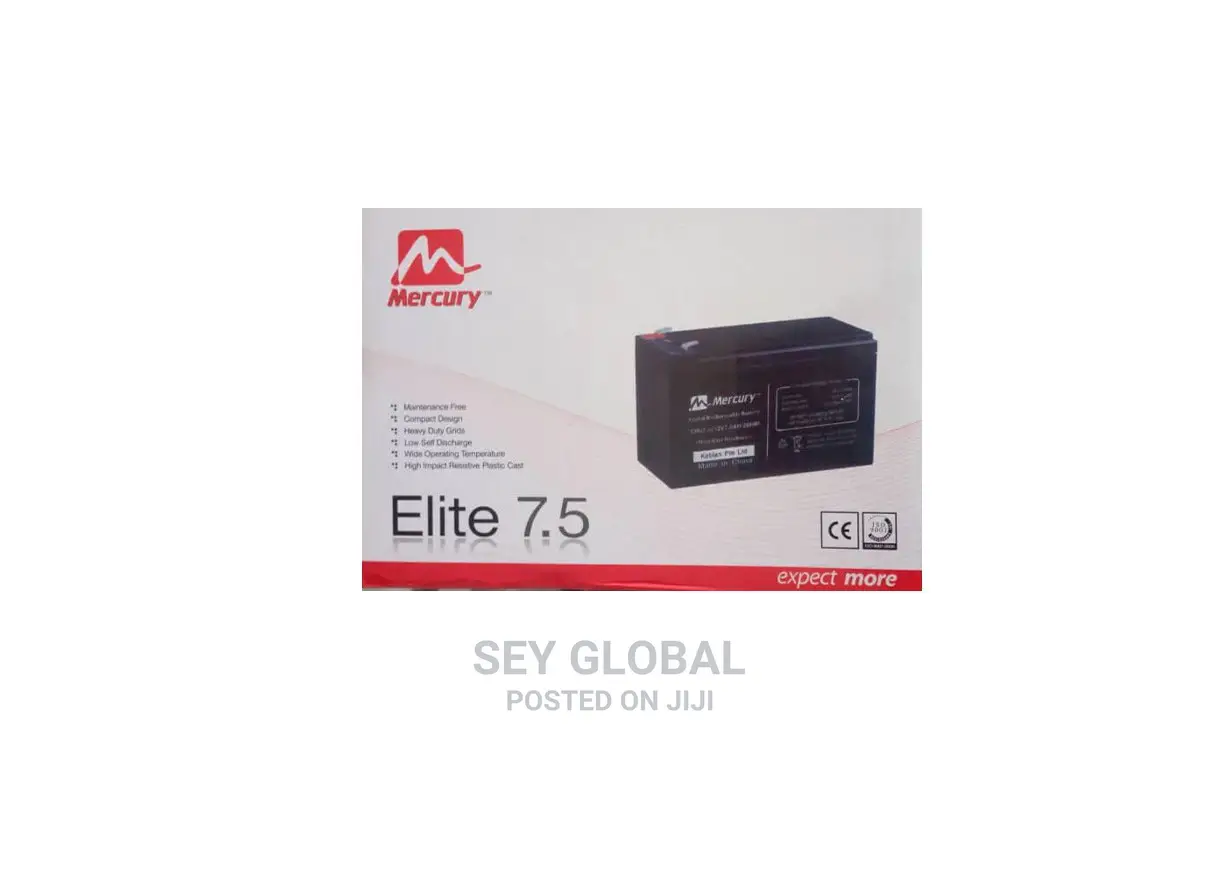 MERCURY Elite 7.5ah 12V UPS Battery