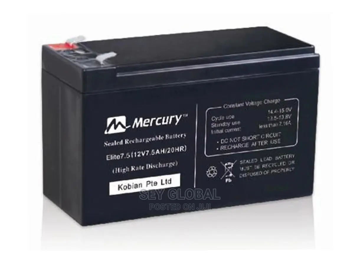 MERCURY Elite 7.5ah 12V UPS Battery