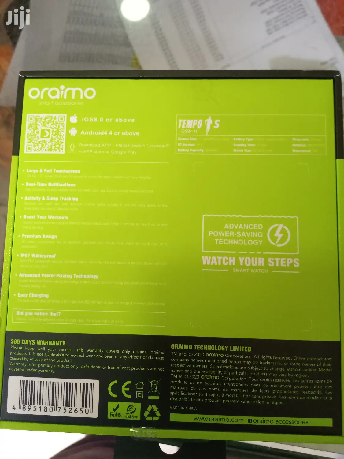 Oraimo Tempo S Ip67 S Waterproof Smart Watch