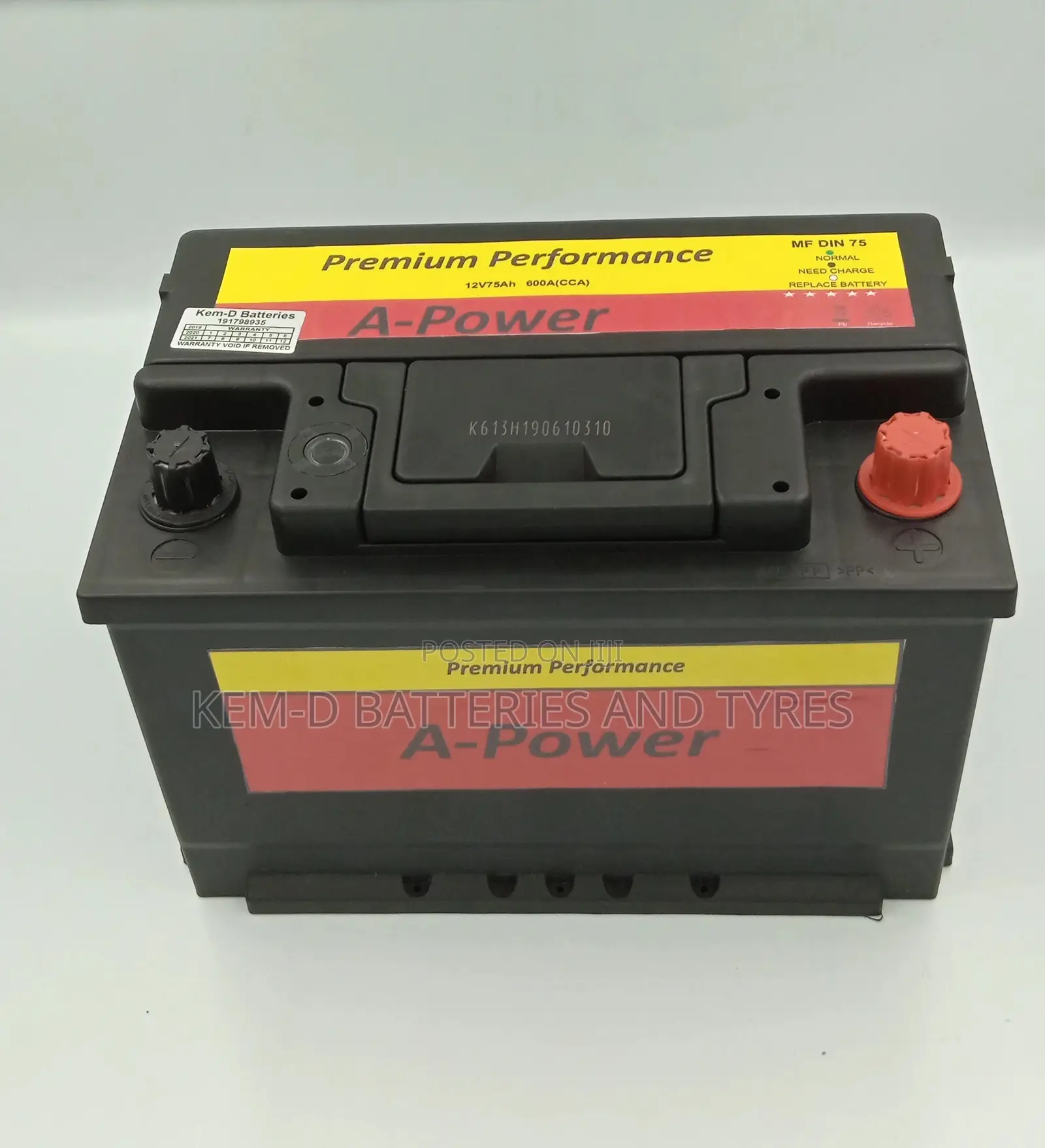 A-Power 15 Plates Car Battery - Free Delivery