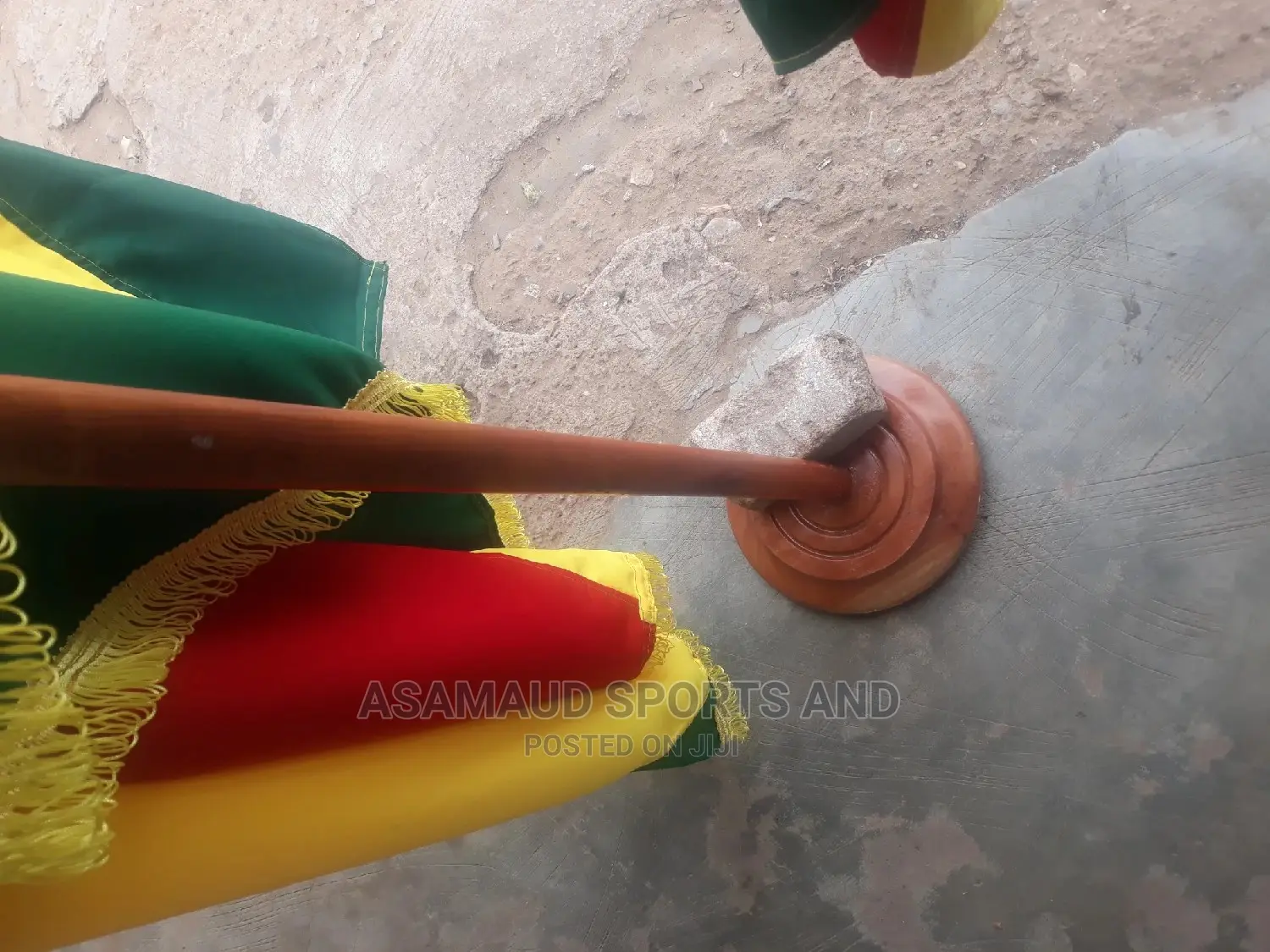 Original Wooden Flag Stand at Cool Price