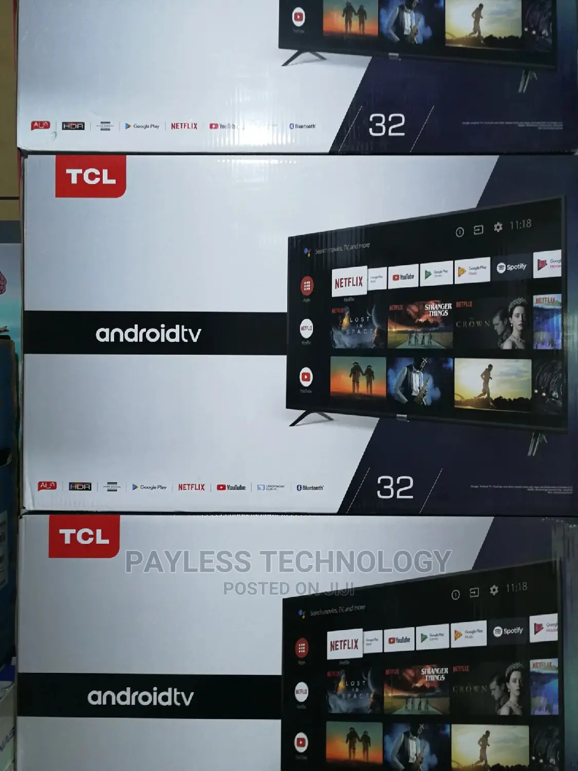 TCL 32 Inches Android Smart Satellite Digital Televisions