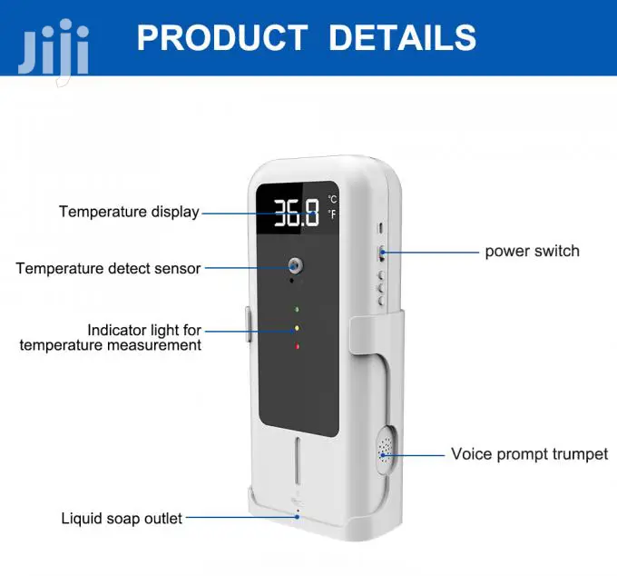 Non-Contact Temperature Reader and Soap Dispenser
