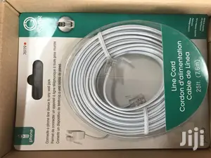 Jasco Power Gear 25ft Phone Line Cord White NEW