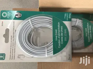 Jasco Power Gear 25ft Phone Line Cord White NEW