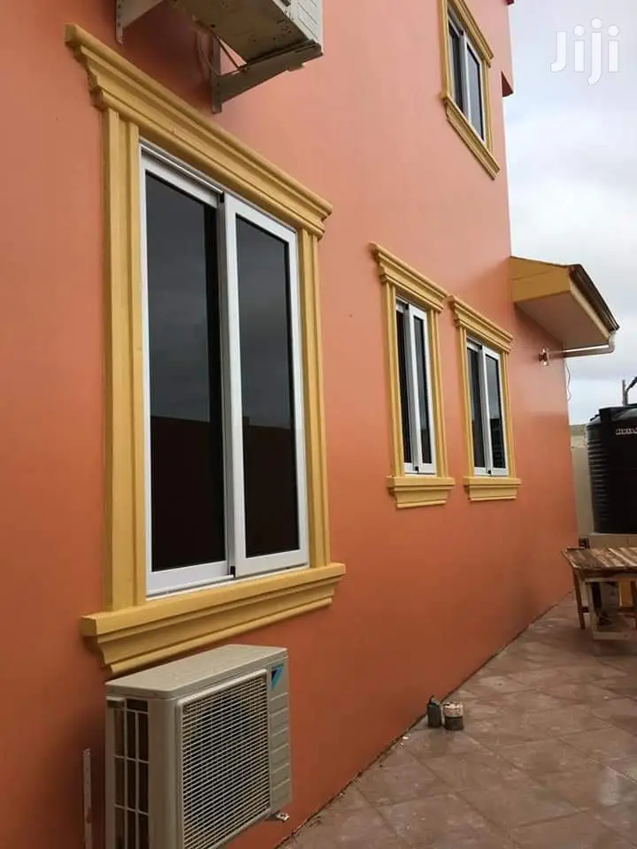 White Italian Window With Dark Glass