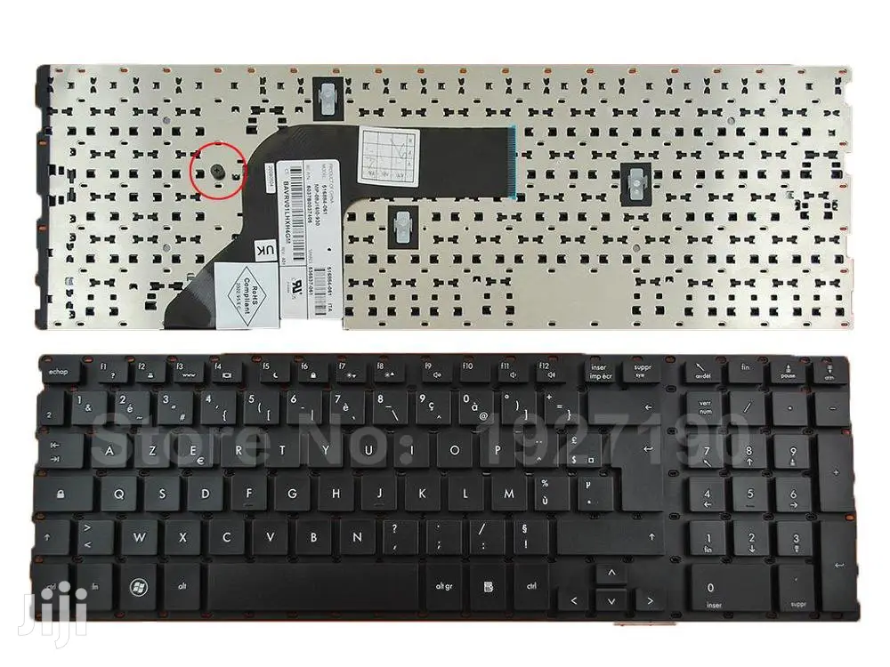 HP ProBook 4510s 4515s 4710s UK Laptop Keyboard - MP-08J16GB-93 / 516-884-031 - Black