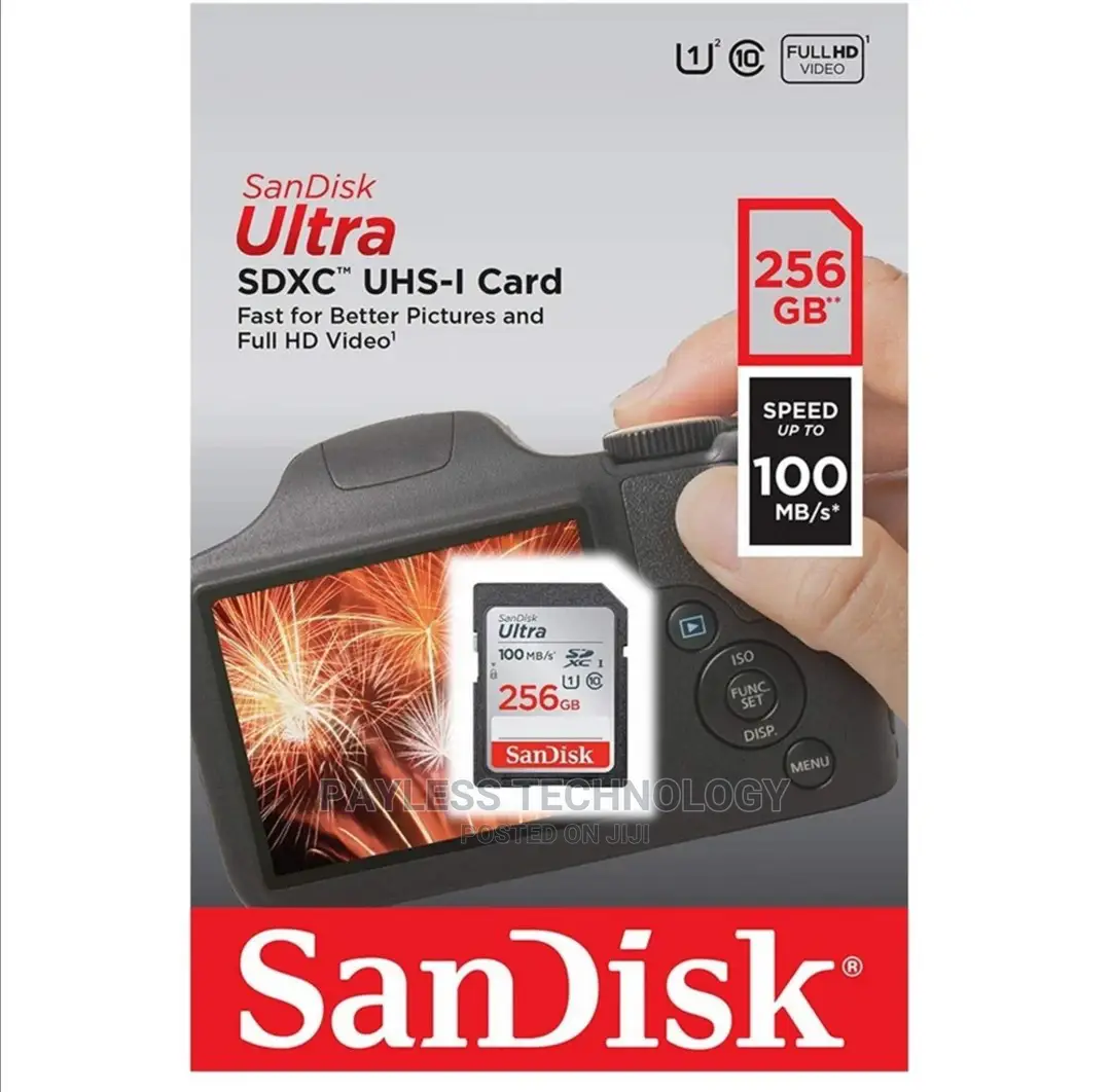 Sandisk 256gb Camera Memory Card