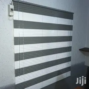 Gray and White Aluminium Window Blinds Available