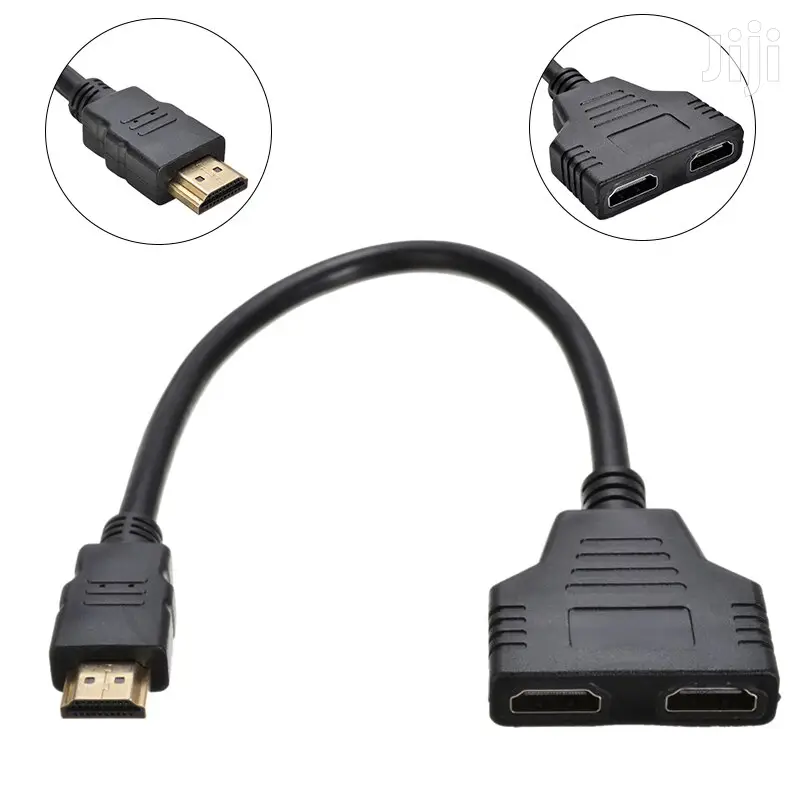 30cm Male to Female HDMI Cables 1 Male to 2 Female Splitter