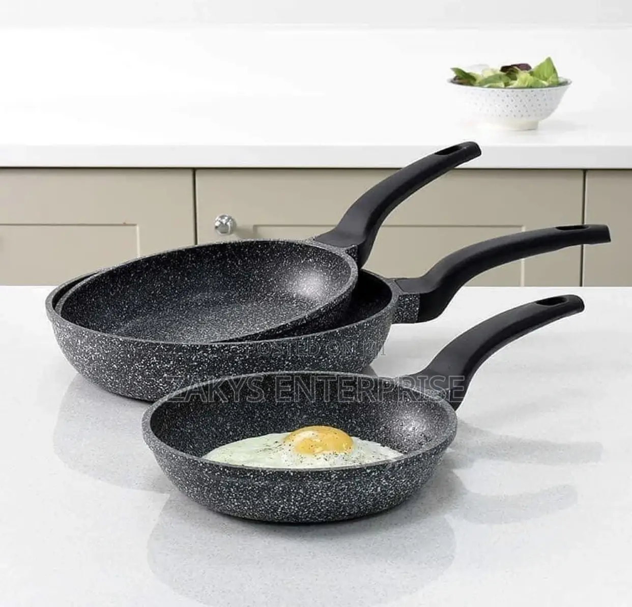 3 Set Granite Fry Pan