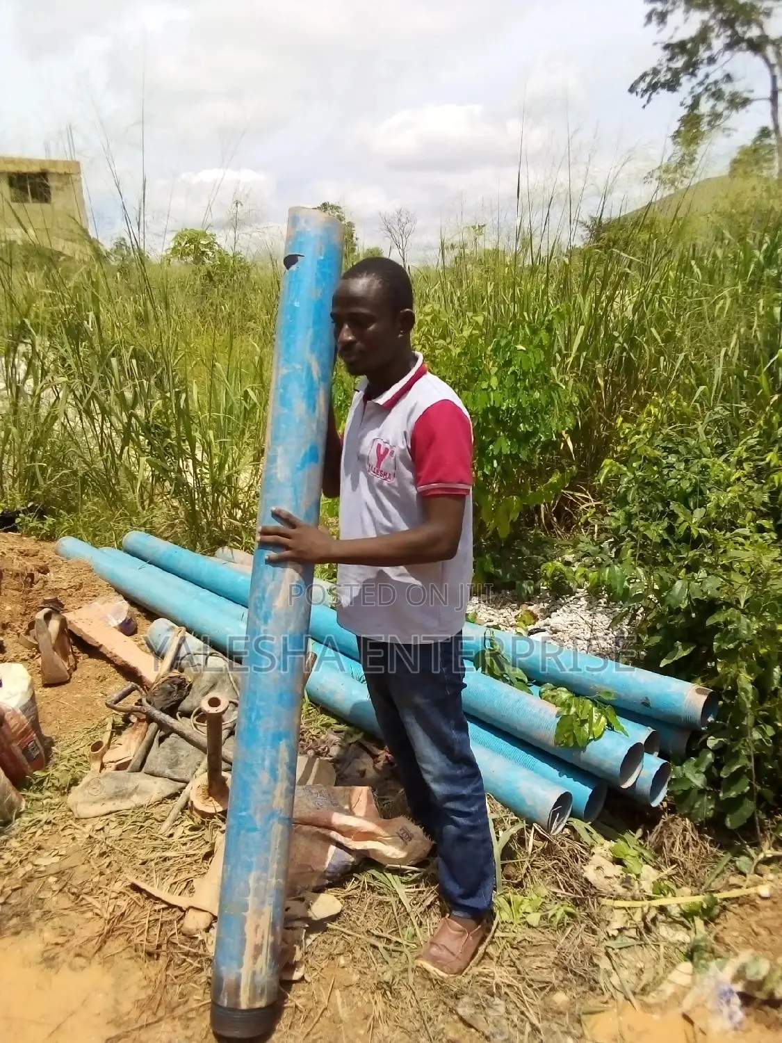 Drilling And Borehole Service, Quality Blue Pipes And Pump.