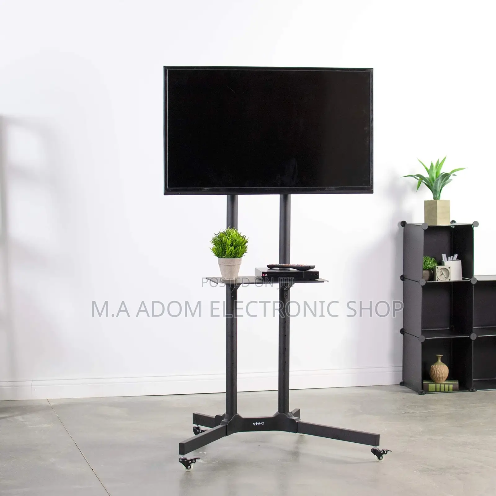 Mobile Tv Cart With Wheels For Led Tv 32”-70”