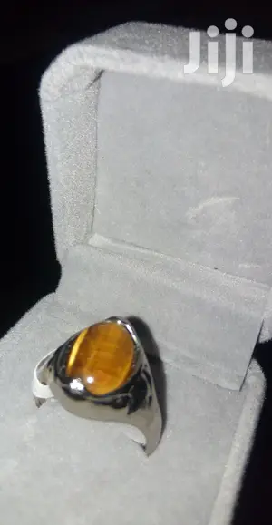 Genuine Tiger-Eye Stone Silver Plated Classy Ring