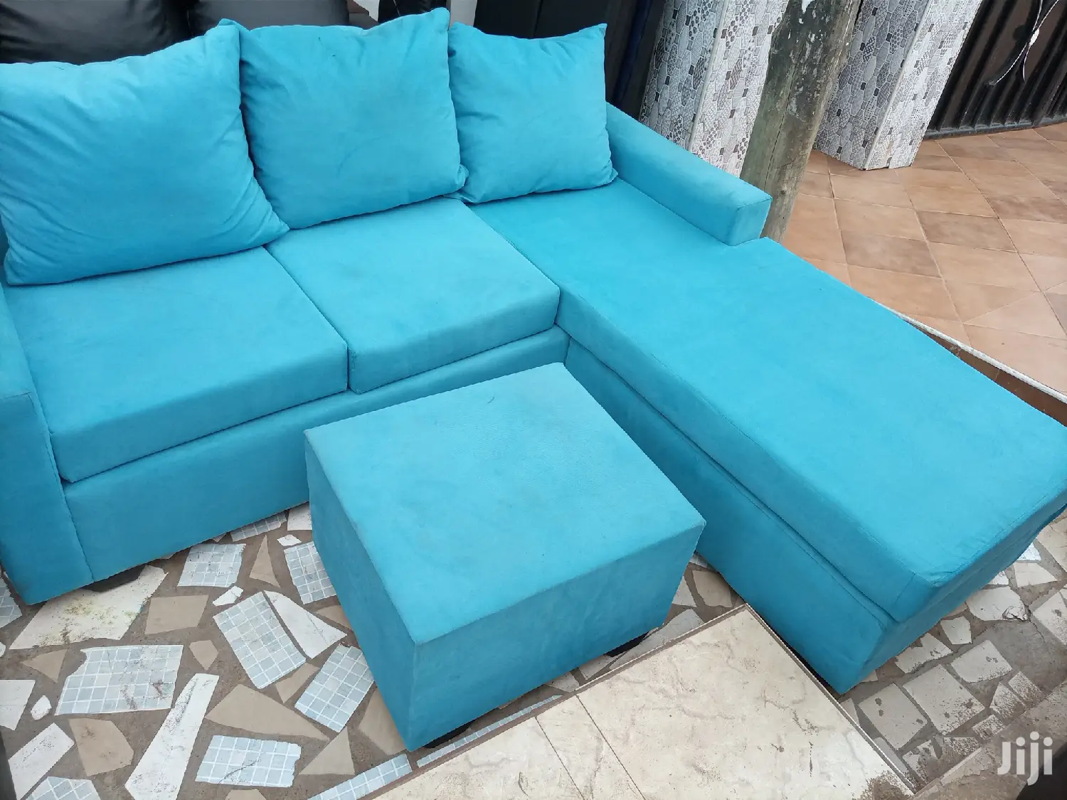 Sea Blue Sofa . Promo Free Delivery
