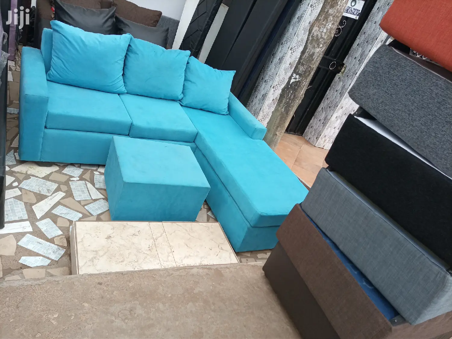 Sea Blue Sofa . Promo Free Delivery
