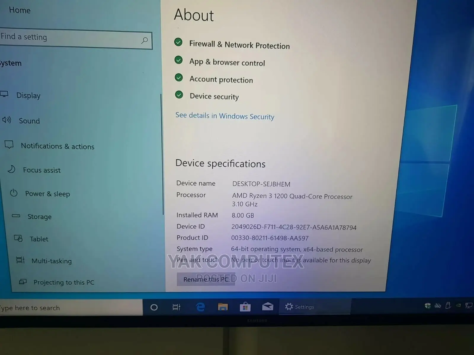 New Desktop Computer MSI Gaming 24 6QD 16GB AMD Ryzen SSD 1T