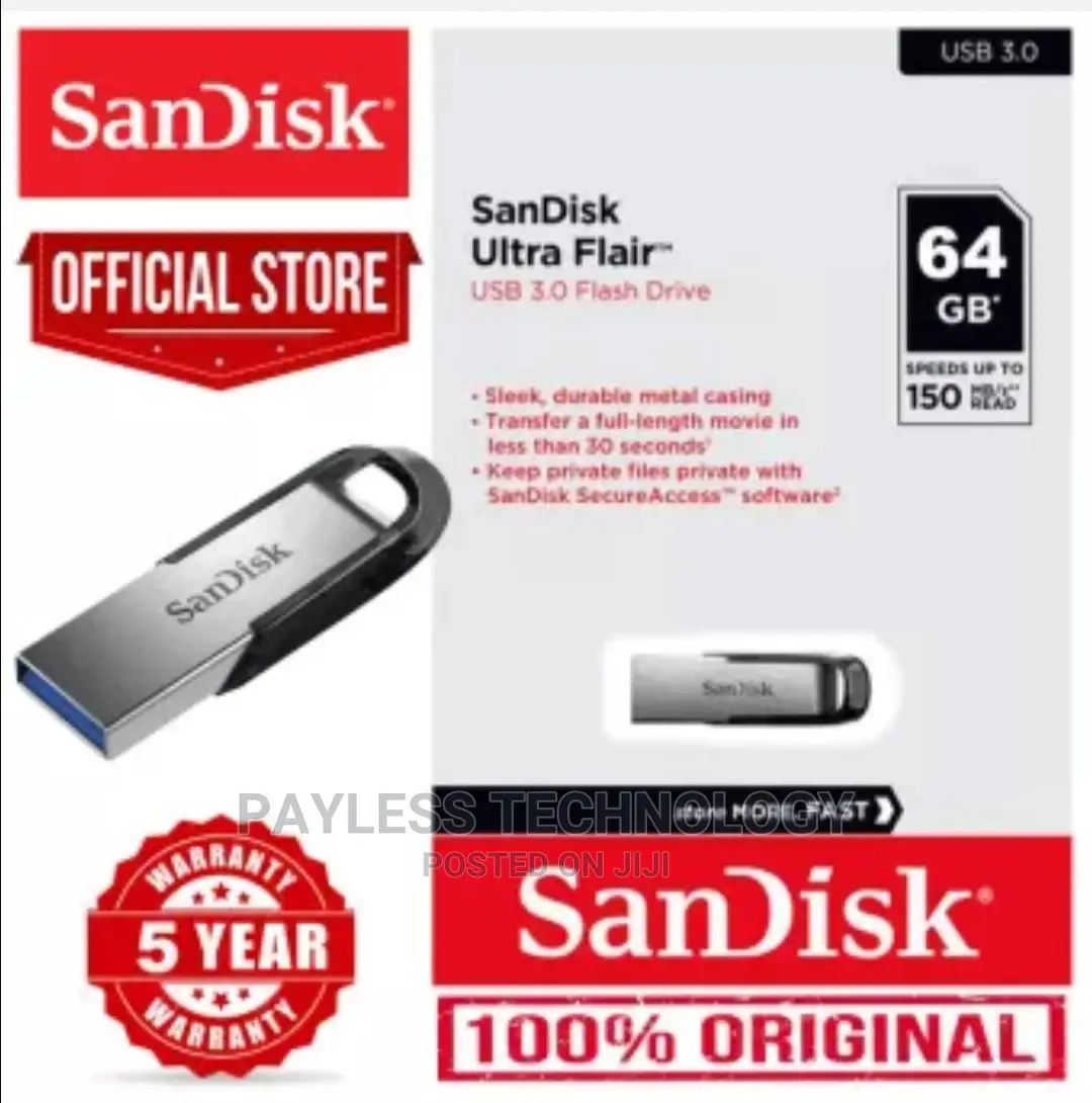 Sandisk Ultra Flair 64gb USB 3.1 Pendrives