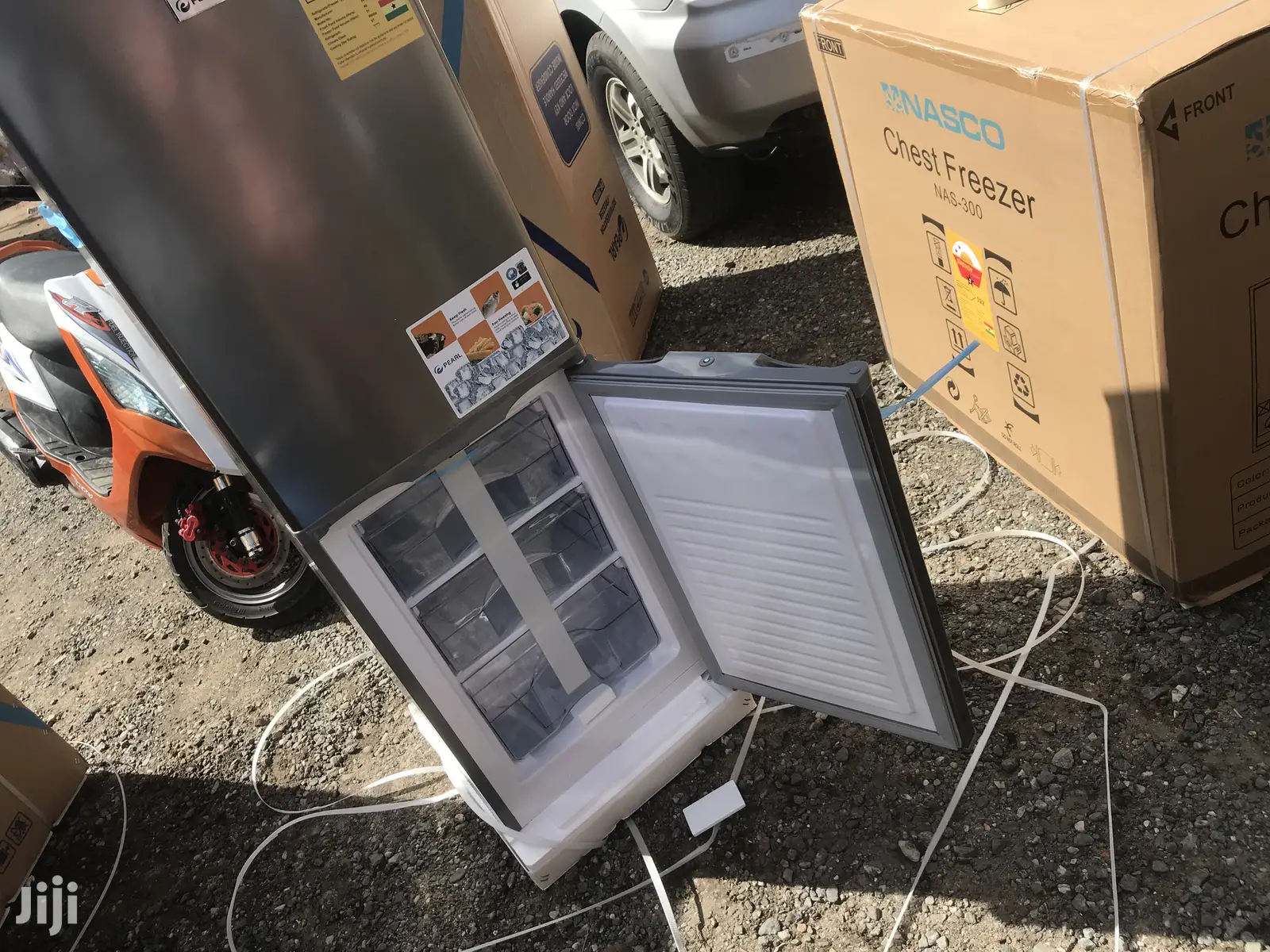 Nasco Quick Cooling 147L Double Door Bottom Freezer Fridge