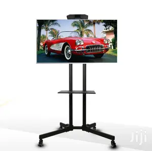 New&TV Cart Rolling Stand Mount +Wheels And Shelf For 32-70”