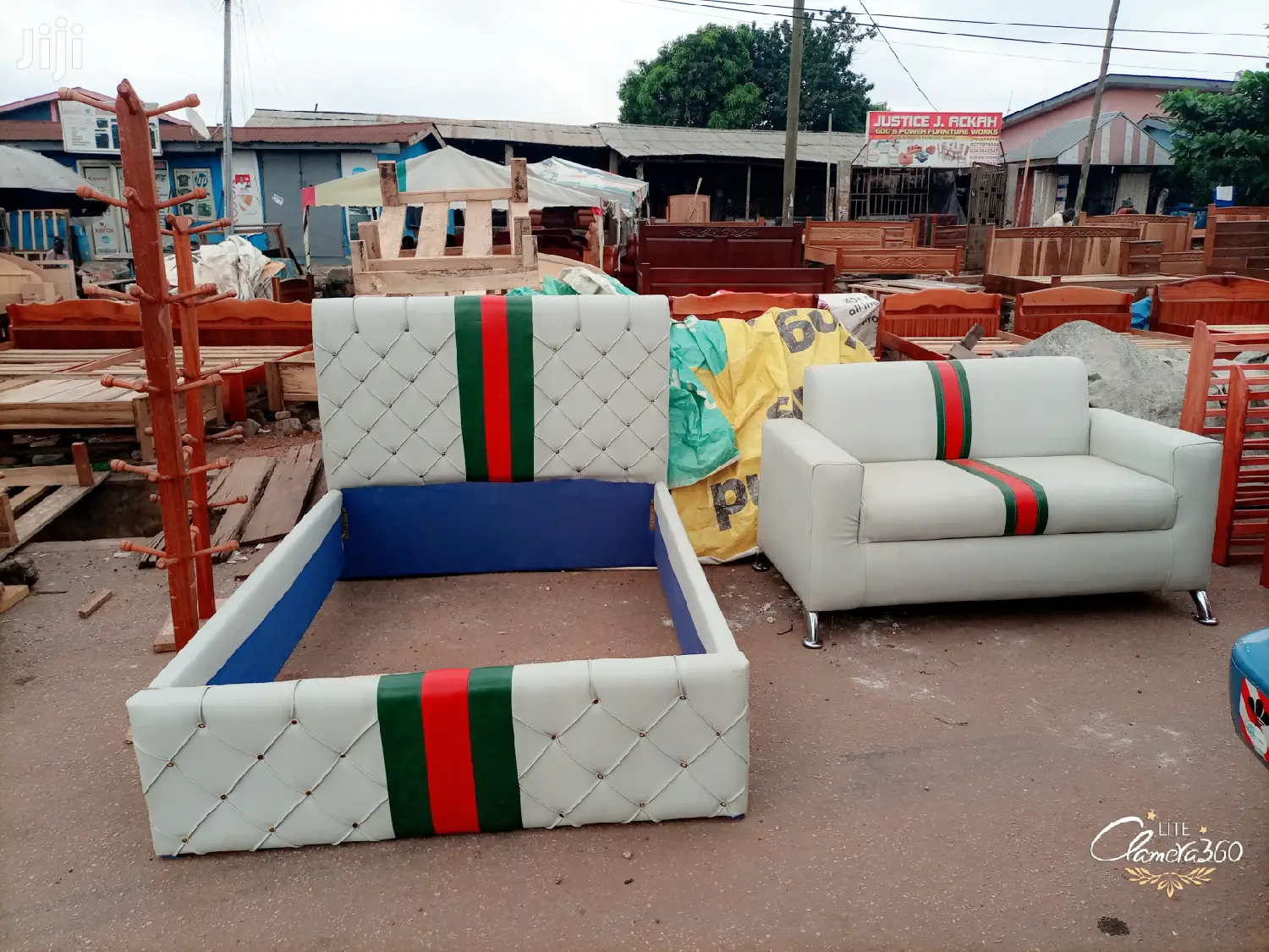 Leather Double Bed