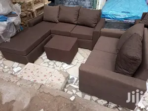 L Shape With 2in1 Sofa Set. Free Delivery