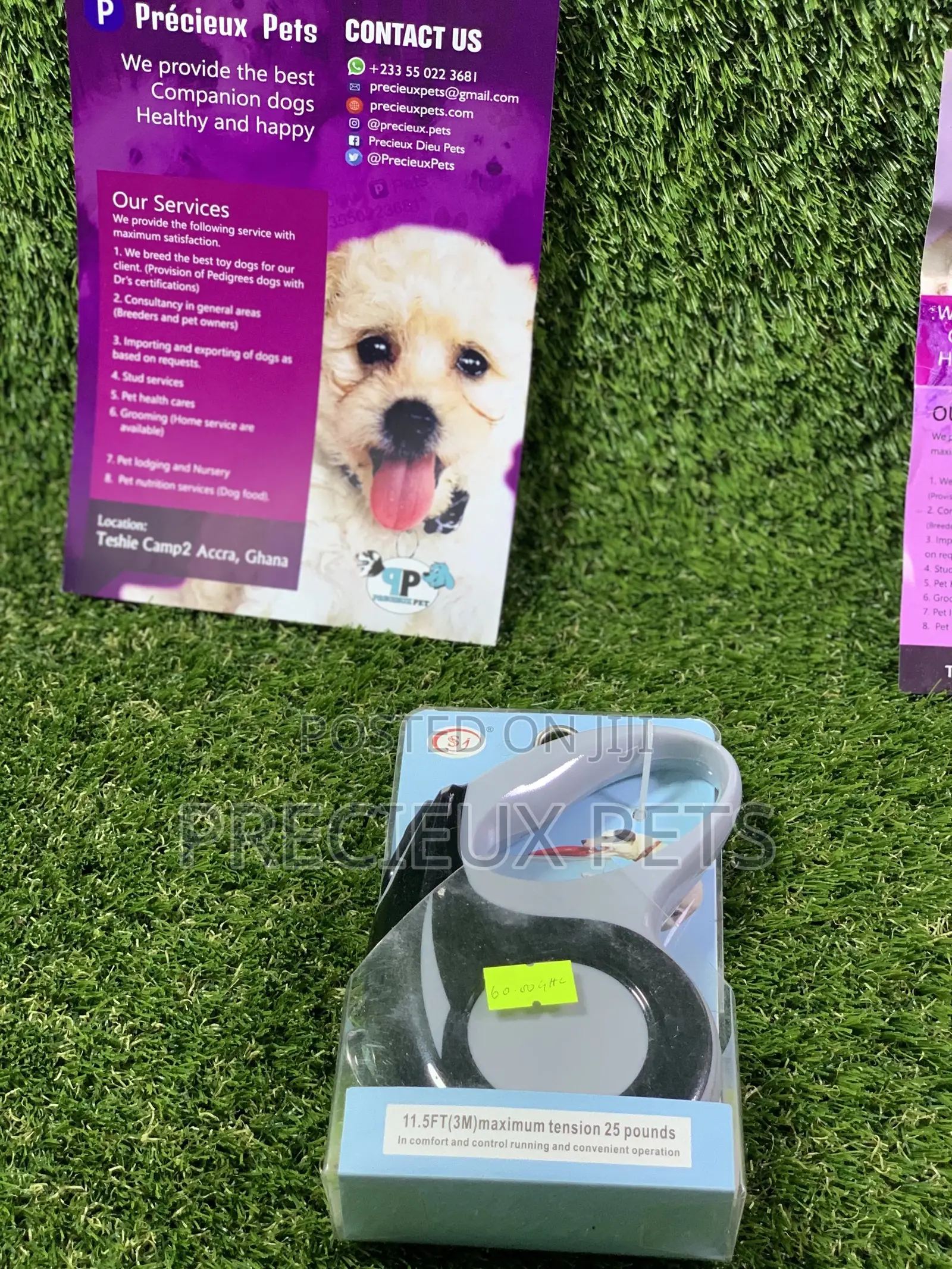 11.55ft Retractable Cats And Dogs Leash