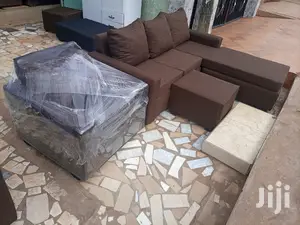 Lshape Wirh Single Couch . Free Delivery