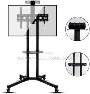 32-70” Mobile TV Cart Mount Universal Flat Screen Rolling TV