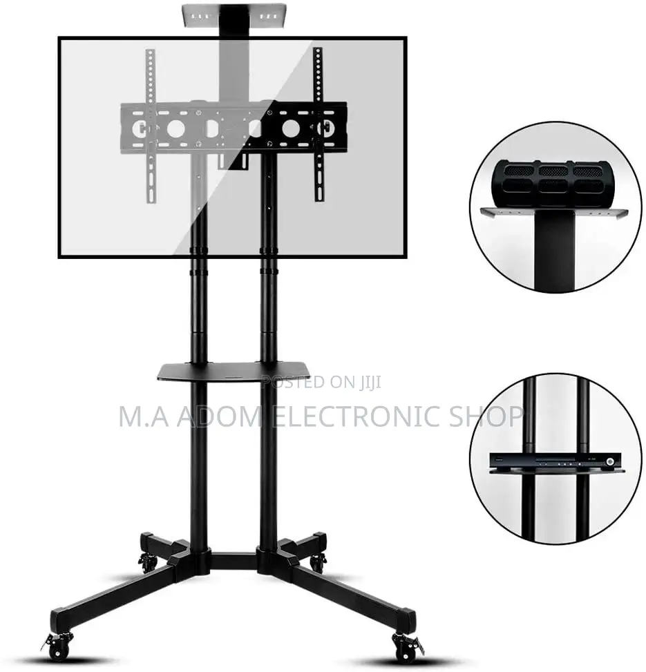 32-70” Mobile TV Cart Mount Universal Flat Screen Rolling TV