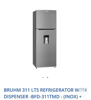 Bruhm 311 L Fridge With Water Dispenser BFD 311-TMD - (Inox)