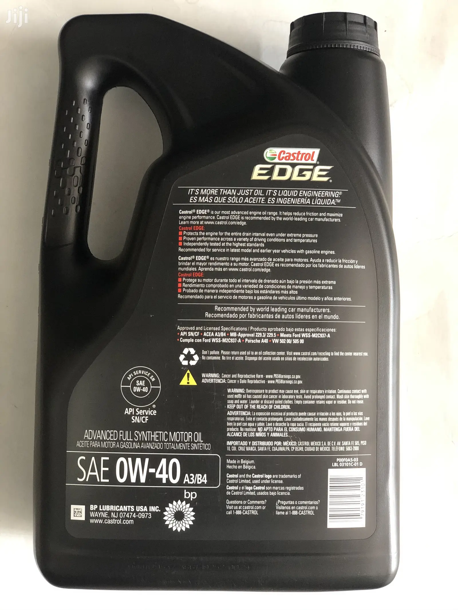 Castrol EDGE Advanced Full Synthetic Oil (0w-40)
