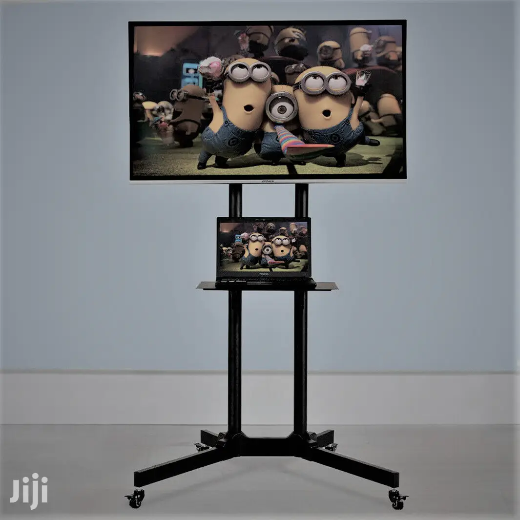 Rolling TV Mobile Stand + Shelf & Locking Wheels Mount()*