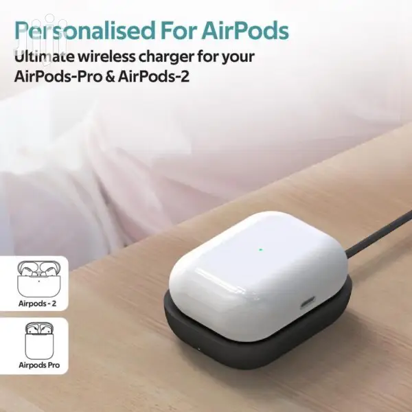 Promate Aurapod-1 Wireless Charger for Apple Airpods(Black)