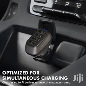 Promate Scud-48 48W Fast Charging 4-Port USB Car Charger