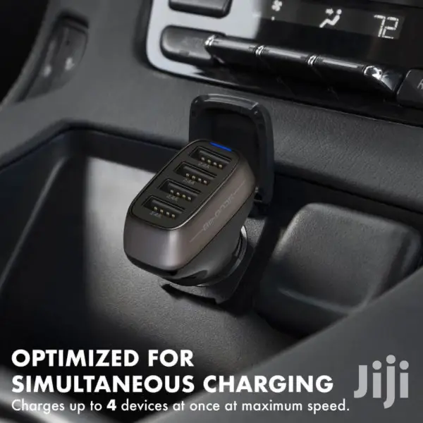 Promate Scud-48 48W Fast Charging 4-Port USB Car Charger