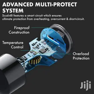Promate Scud-48 48W Fast Charging 4-Port USB Car Charger