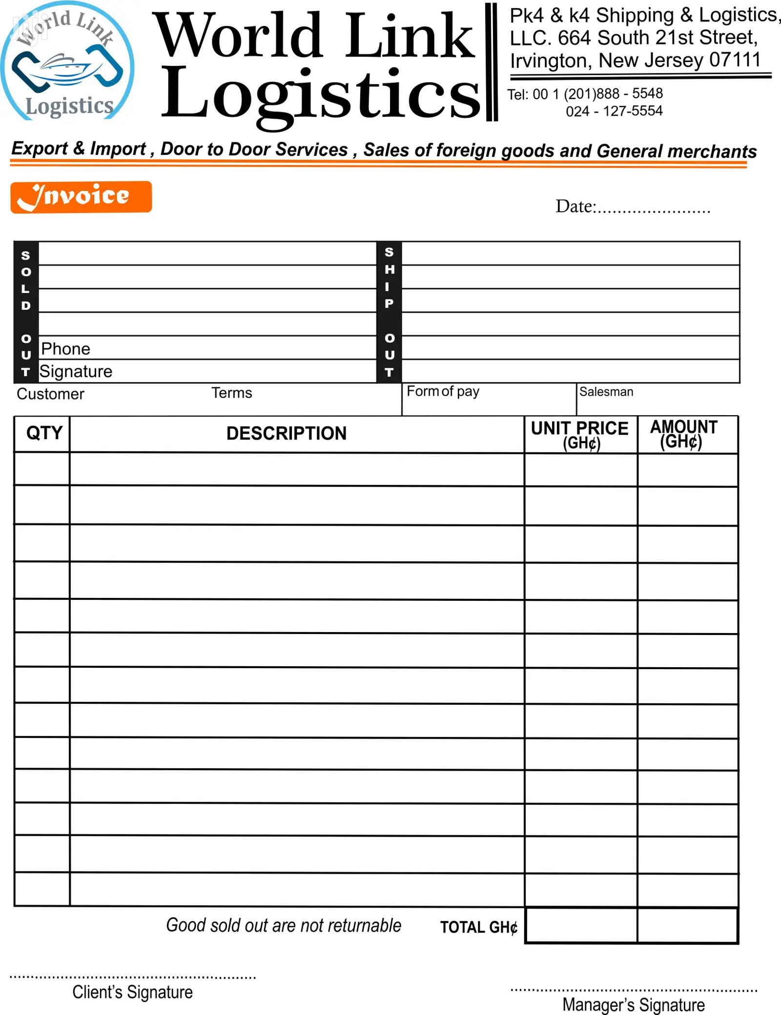 Carbonized Receipts Books Invoice (Customized)