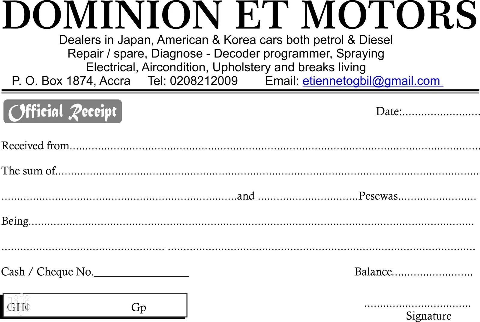 Carbonized Receipts Books Invoice (Customized)