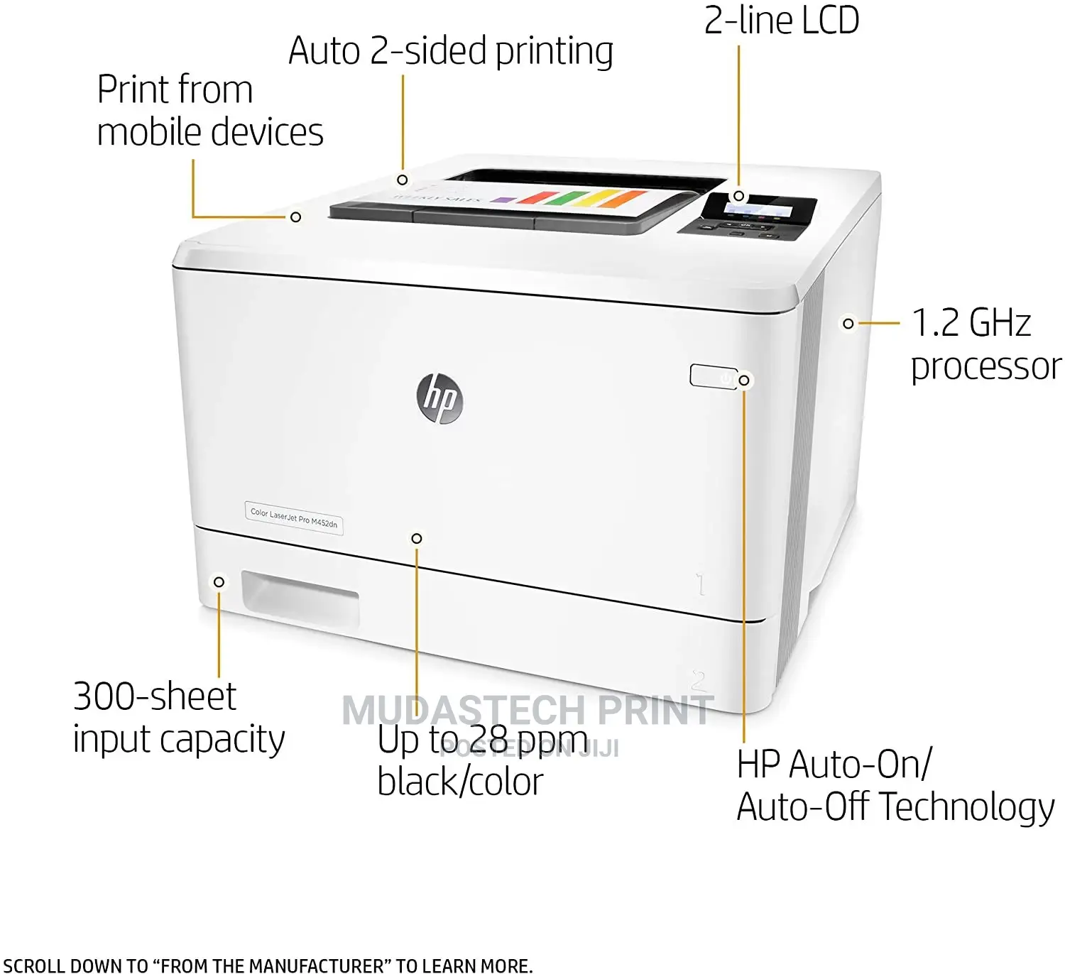 Hp Color Laserjet M452 Duplex Printer