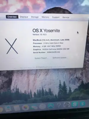 Laptop Apple MacBook 2008 4GB Intel Core 2 Duo HDD 256GB