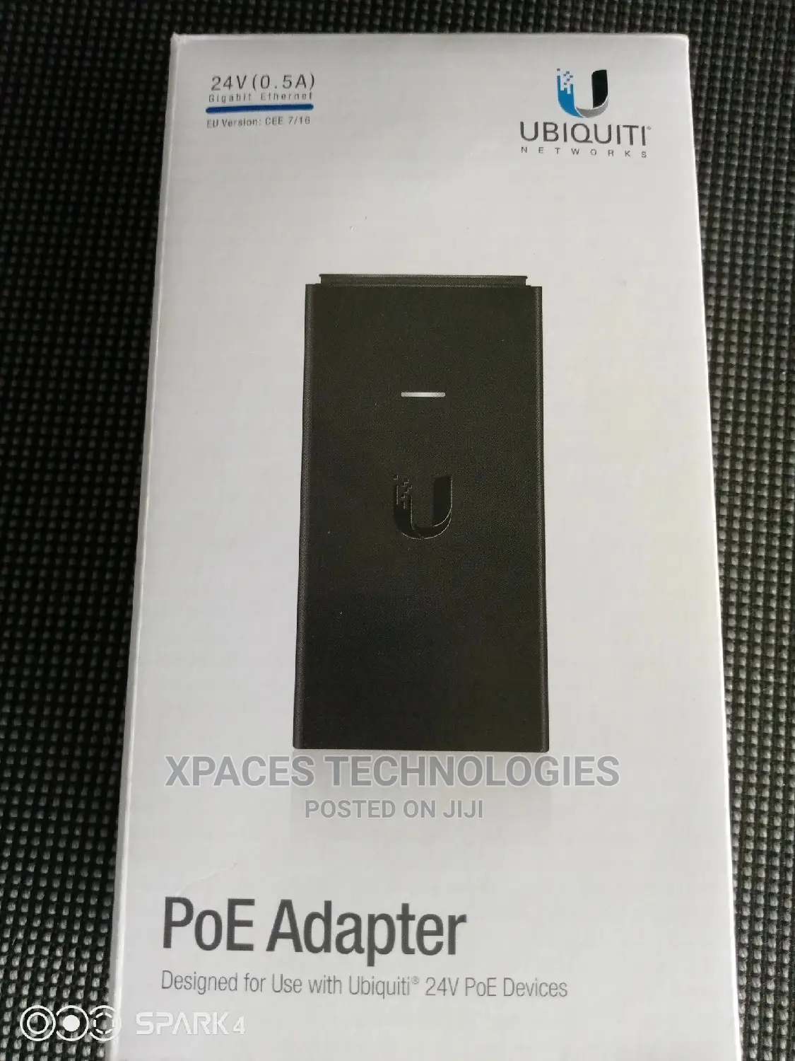 Ubiquiti 24V Poe Adapter Gigabit Ethernet (0.5A)