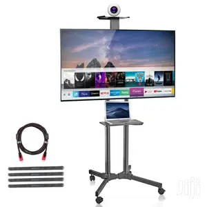 TV Mount Stand With Wheels And Shelves For 32-70 Inch