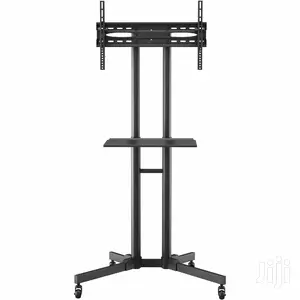 Perfect Durable Mobile Stand With Laptop Shelf & Wheels