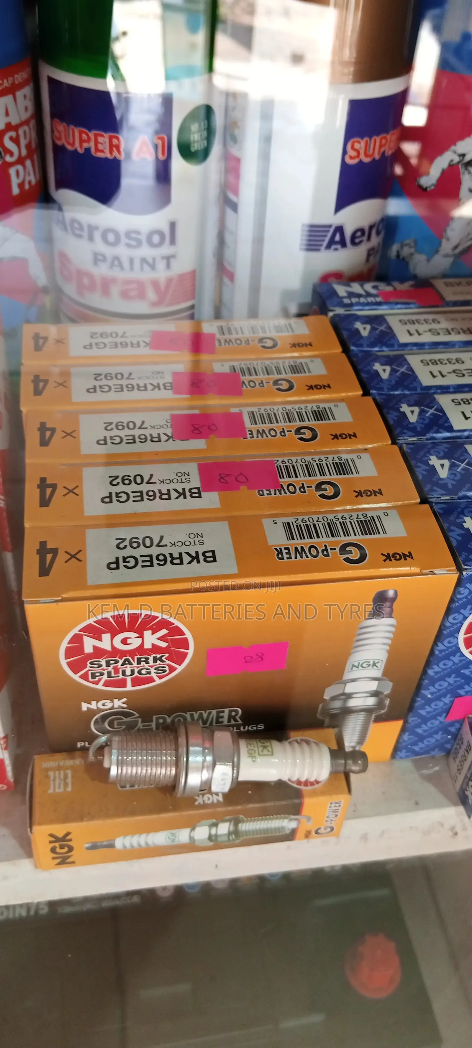NGK Spark Plugs ( 7092 BKR6EGP ) - 16" SHORT